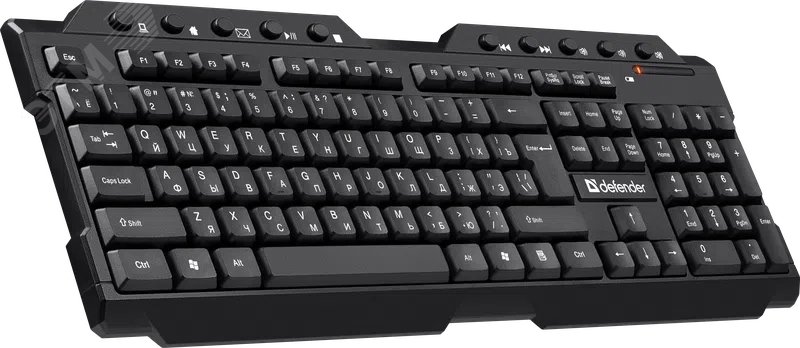 Клавиатура беспроводная Element HB-195 , мультимедиа, черный 45195 Defender - превью 2