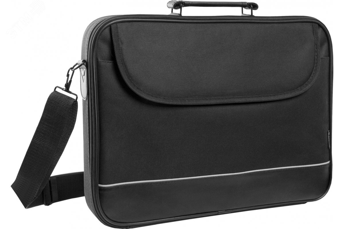 Сумка для ноутбука Ascetic 15'' - 16'' черный, жесткий каркас, карман 26019 Defender - превью