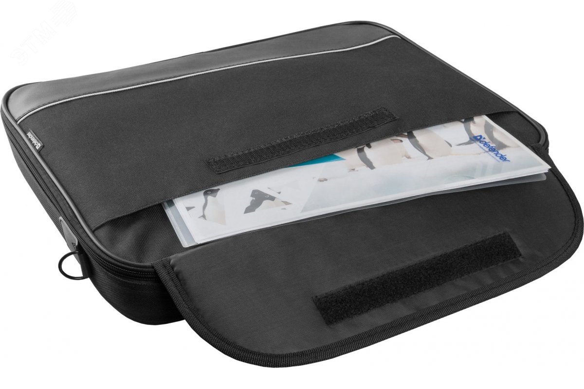 Сумка для ноутбука Ascetic 15'' - 16'' черный, жесткий каркас, карман 26019 Defender - превью 3