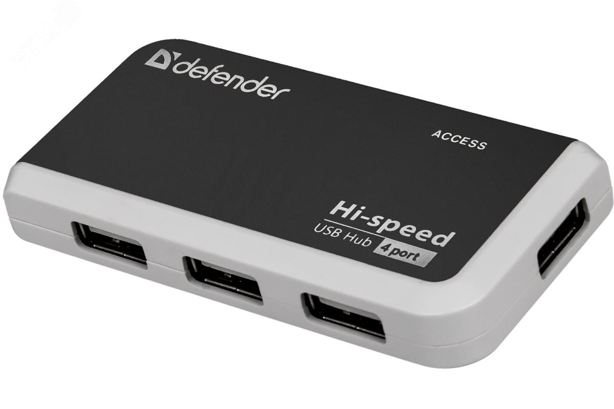 Разветвитель USB Quadro Infix USB 2.0, 4 порта 83504 Defender - превью 2