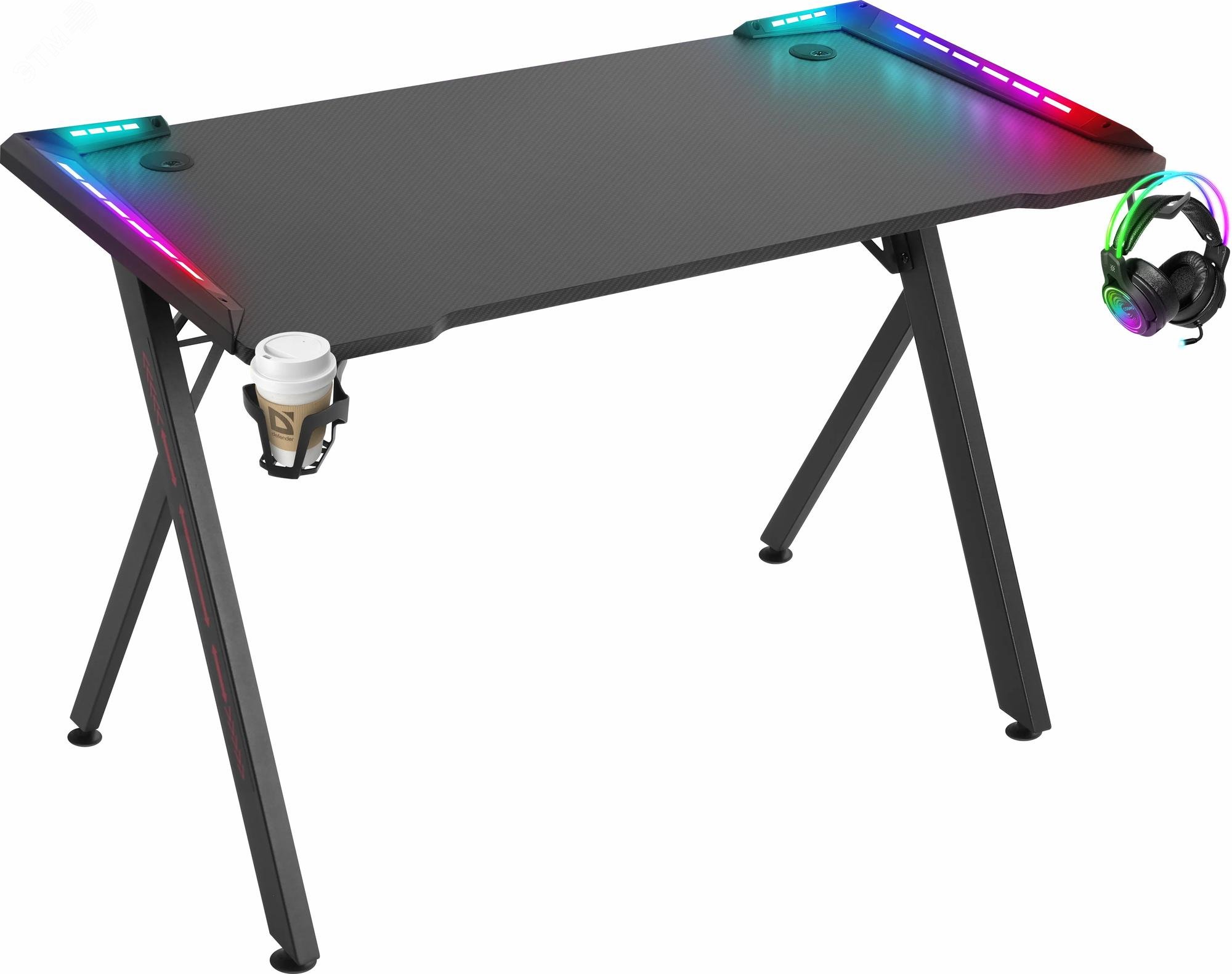 Изображение товара Стол компьютерный игровой Extreme RGB,подвес кружки+гарн.,черн. (шт) Изображение товара Стол компьютерный игровой Extreme RGB,подвес кружки+гарн.,черн. (шт)