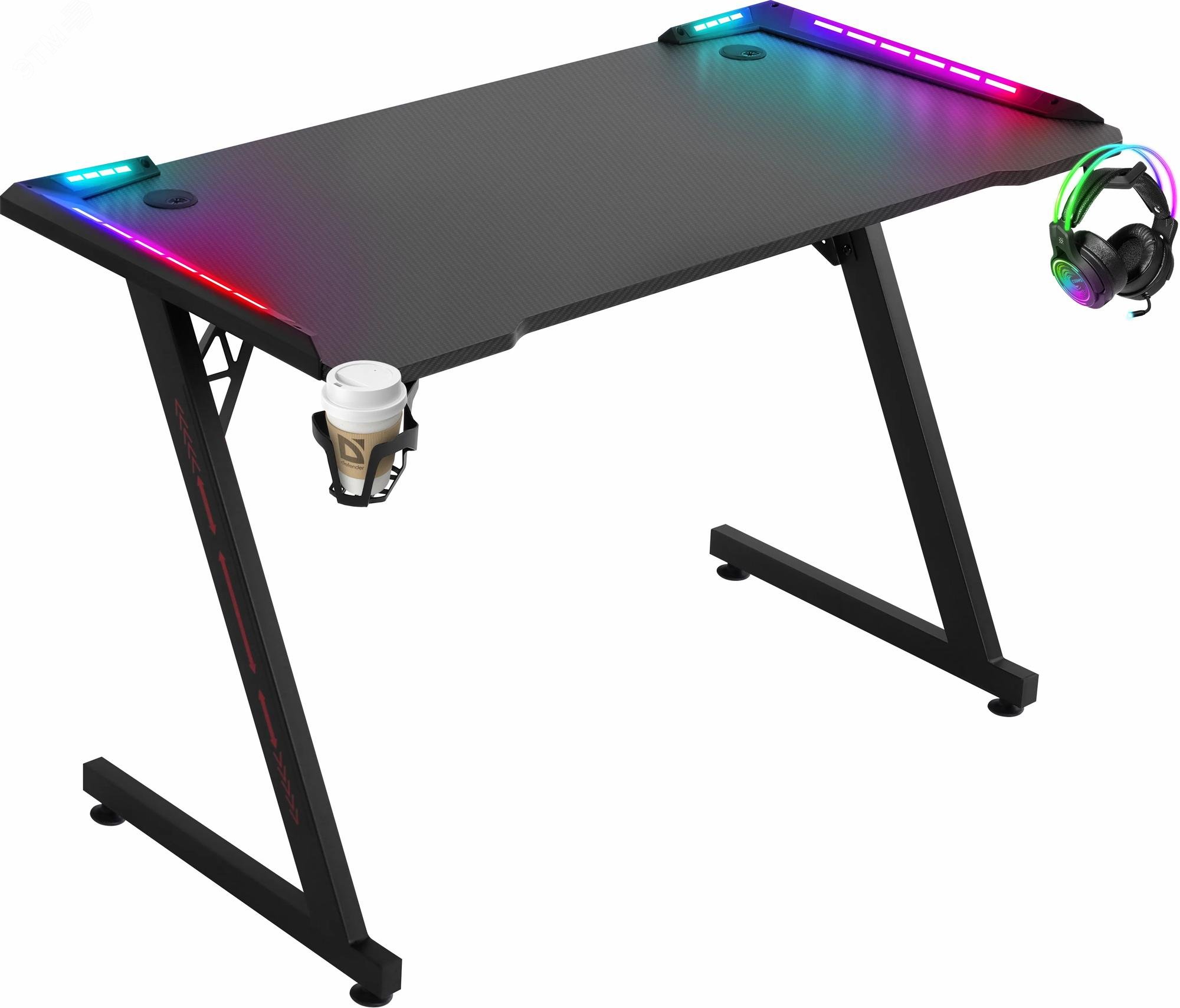 Изображение товара Стол компьютерный игровой Jupiter RGB,подвес кружки+гарн., черн. (шт) Изображение товара Стол компьютерный игровой Jupiter RGB,подвес кружки+гарн., черн. (шт)
