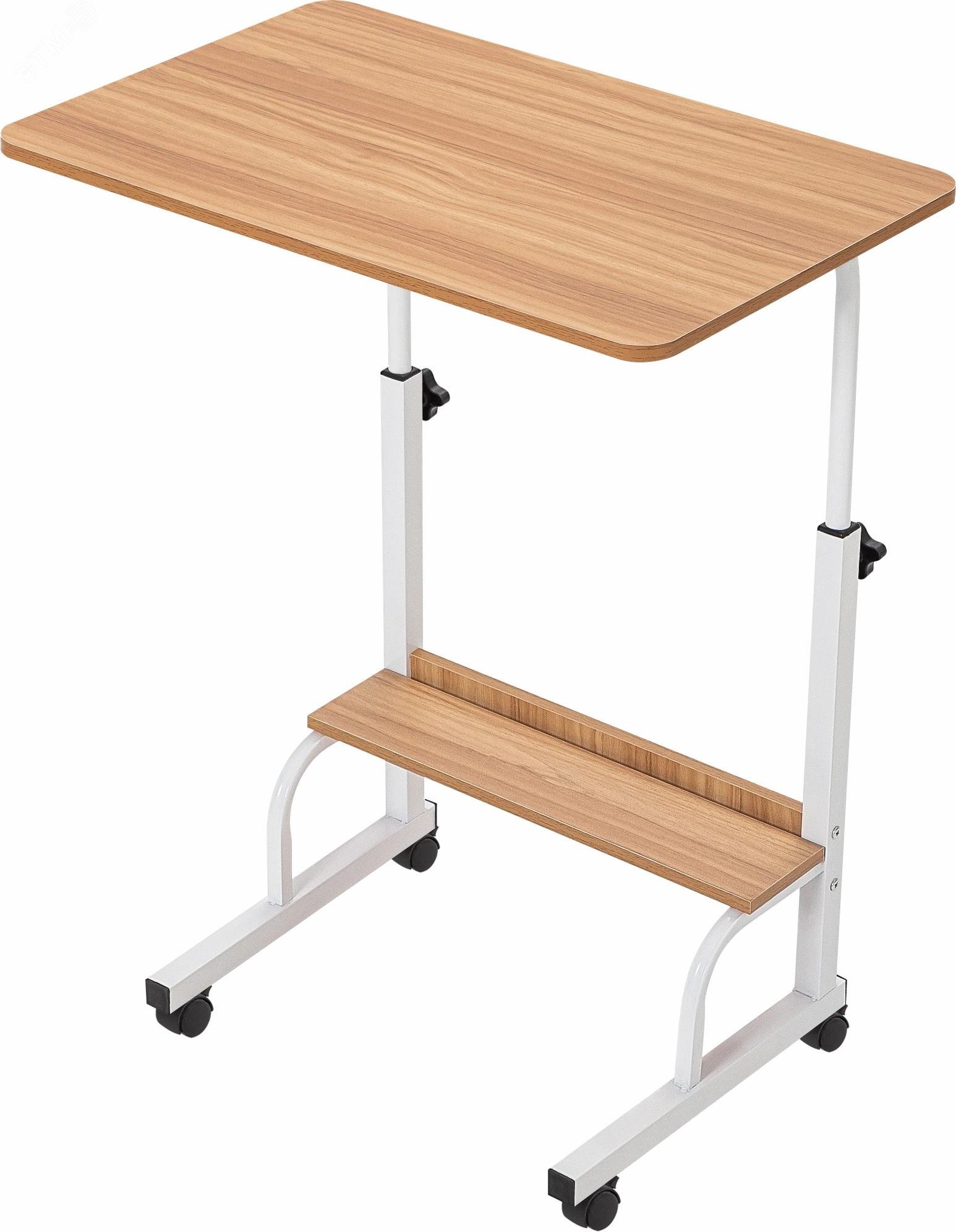 Изображение товара Стол журнальный Lerox дуб, 60х40см, колеса, полка, до87 (шт)