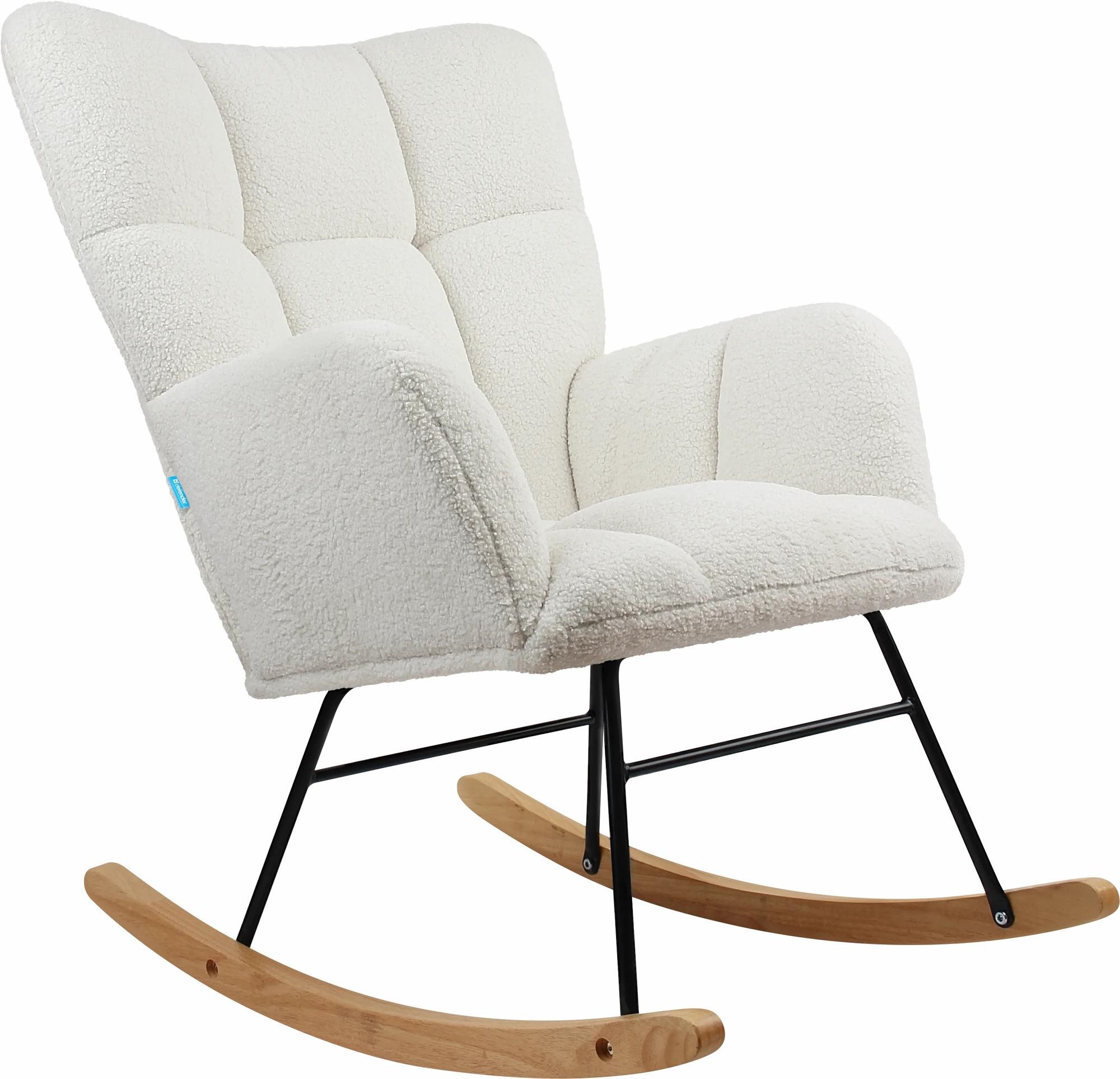 Изображение товара Кресло-качалка для дома Defender Aria Белый teddy стильное и комфортное