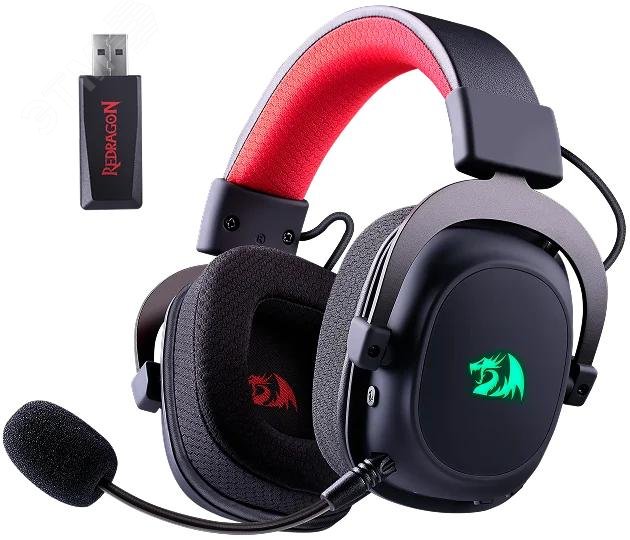 Изображение товара Гарнитура беспроводная Zeus Pro б.п.(BT,2.4G)/проводной,черный (шт)