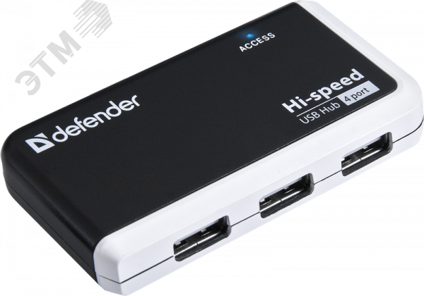 Разветвитель USB Quadro Infix USB 2.0, 4 порта 83504 Defender - превью