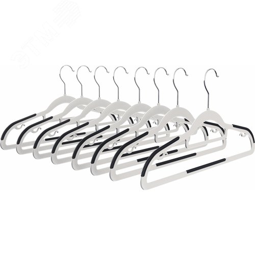 Изображение товара Набор вешалок для одежды CLH-215 серый, 10 шт, пластик, 42 см (шт)