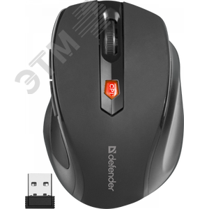 Изображение товара Мышь беспроводная Ultra мм-315 800-1600 dpi, 6 кнопок, черный (шт)