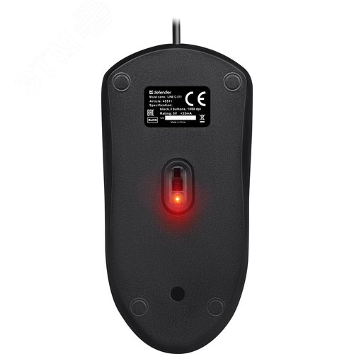 Изображение товара Комплект клавиатура + мышь проводной Line C-511 RU, черный, 1.8 м (шт)