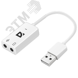 Внешняя USB звуковая карта Audio USB USB - Jack 2х3.5 мм, 0.1 м.