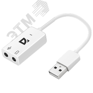 Изображение товара Внешняя USB звуковая карта Audio USB USB - Jack 2х3.5 мм, 0.1 м. (шт)