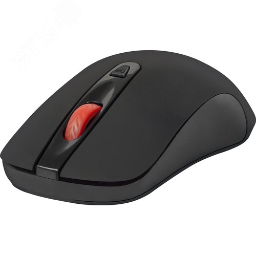 Изображение товара Мышь оптическая беспроводная Nexus MS-195 черный, 4 кнопки, 800-1600 dpi (шт)