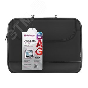 Сумка для ноутбука Ascetic 15'' - 16'' черный, жесткий каркас, карман 26019 Defender - 6