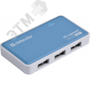 Разветвитель USB Quadro Power USB 2.0, 4 порта, блок питания 2A