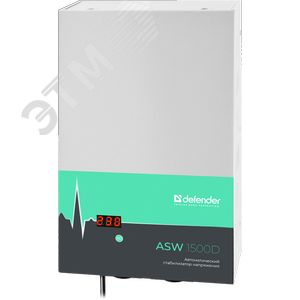 Стабилизатор напряжения ASW 1500D настенный 900Вт толщина 65мм, 2 розетки