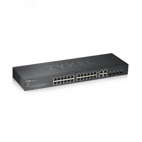 Коммутатор управляемый L2 Smart 24 порта 10/100/1000 Мб/с, 4xSFP/RJ-45 ...