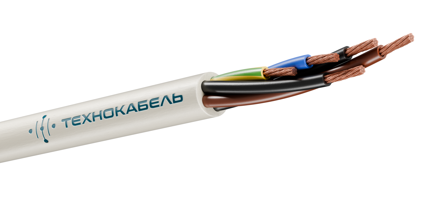 Провод соединительный ПВС 5х6(4х6+1х6)  ТРТС