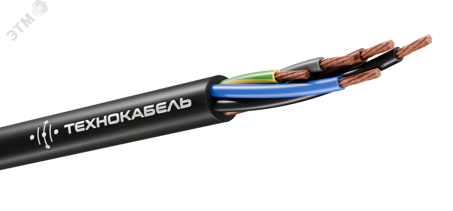 Изображение товара Кабель силовой КГТП-ХЛ 5х2,5(N,PE) 220/380-3 ТРТС (м)
