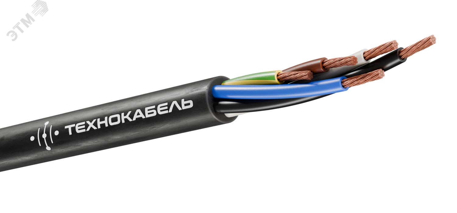 Изображение товара Кабель силовой КГВВнг(А)-LS 5х6 660 В медный 5 жил, круглый, черный, барабан