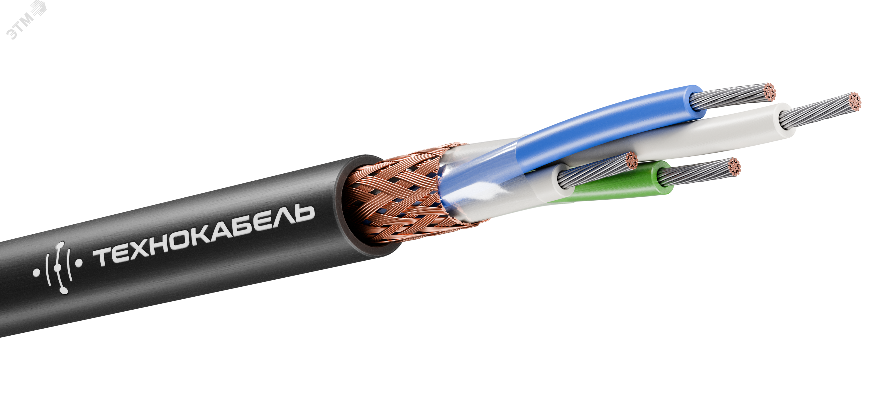 Изображение товара Кабель монтажный МКЭШВнг(А)-LS 2х2х0,75бар ТРТС для внутренней проводки