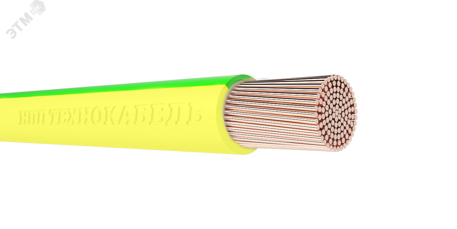 Провод силовой ПуГВнг(А)-LS 1х4 желто зеленый ТРТС  Технокабель НПП - превью