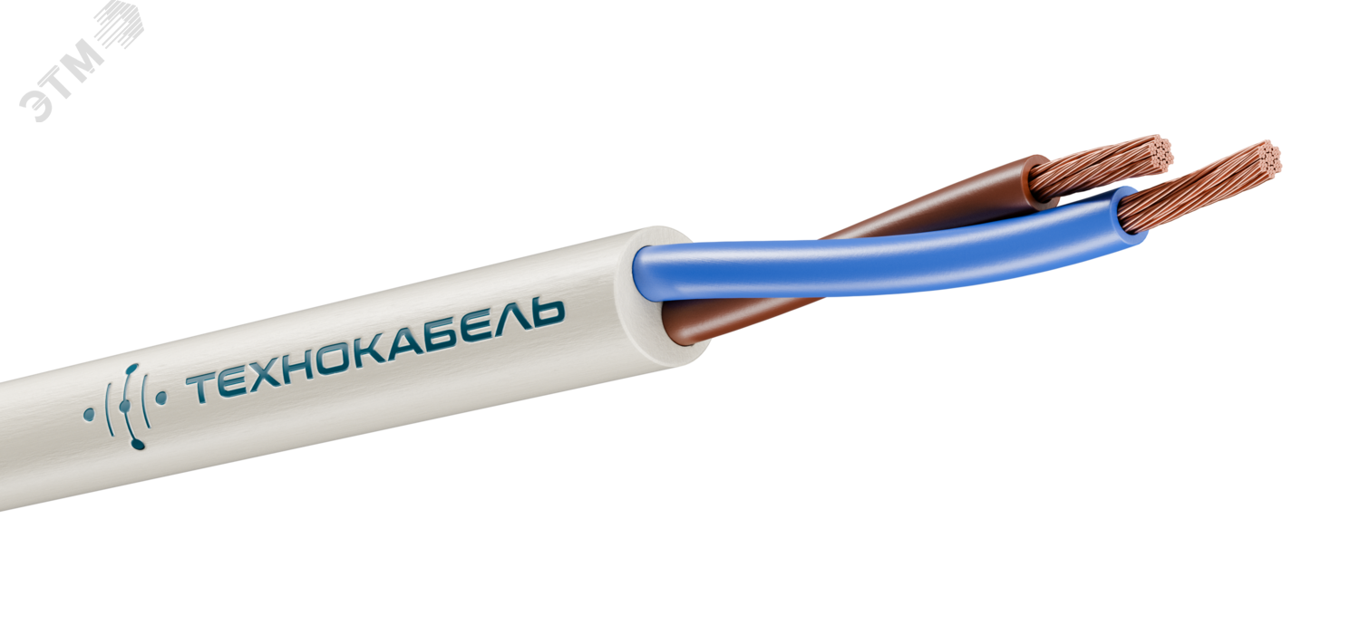 Изображение товара Провод ПВС 2х1.5 ТРТС кабель для электросетей и удлинителей