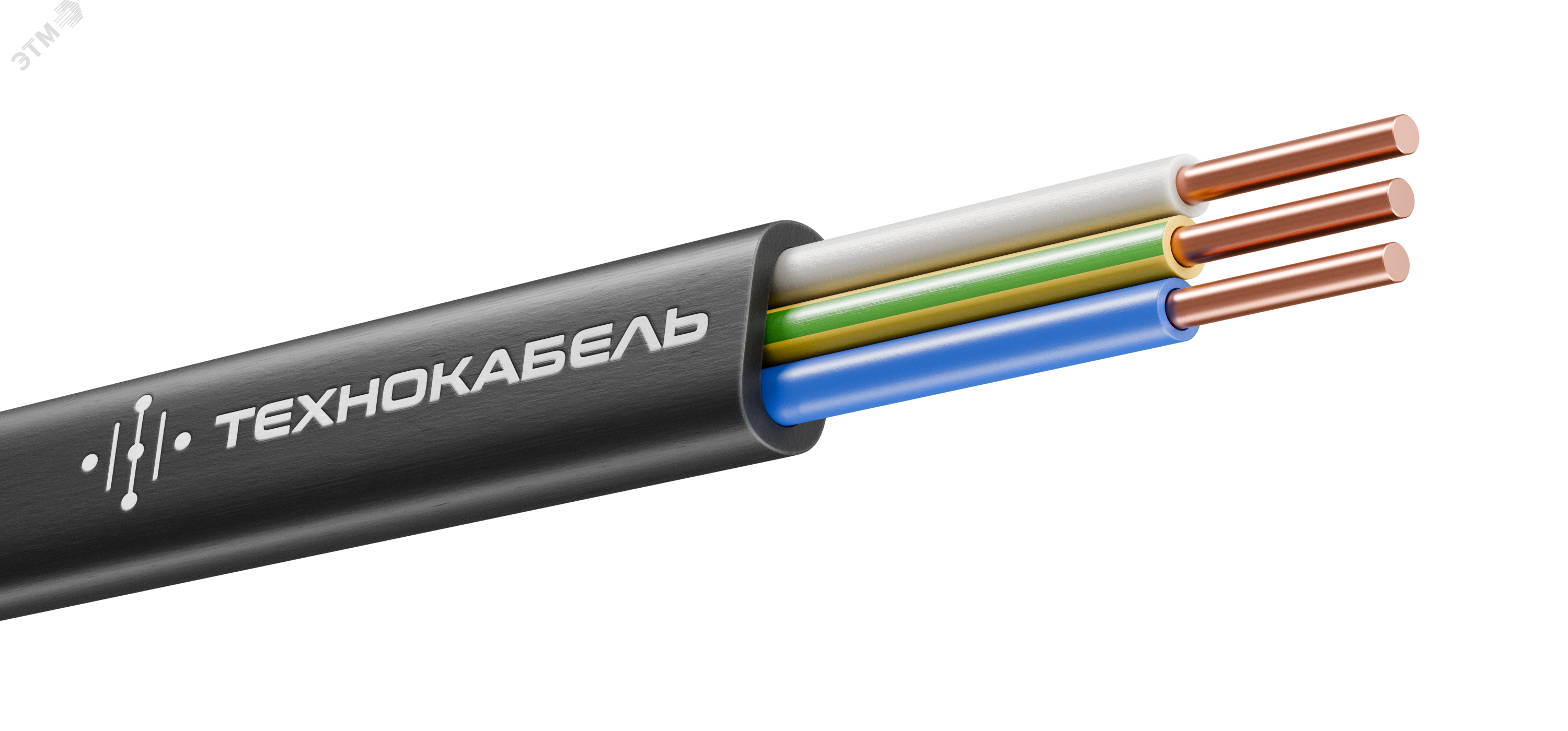Изображение товара Кабель ВВГ-Пнг(А)-LS 660 В 3Х2,50 ок(N,PE) ТРТС (м)