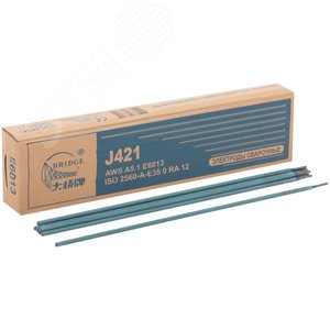 Изображение товара Электроды J421 для низкоуглеродистых сталей 2,5 мм х 300 мм (коробка 2,5 кг) (упак)