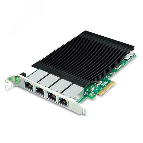 Изображение товара Адаптер PCI Express PoE 4хRJ45 10/100/1000 Мб/с 802.3at 120Вт PLANET ENW-9740P