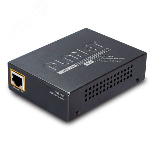 Изображение товара Сплиттер PoE 1хRJ45 10/100/1000 Мб/с, 802.3at, вых - 12 В/19 В/24 В (шт)