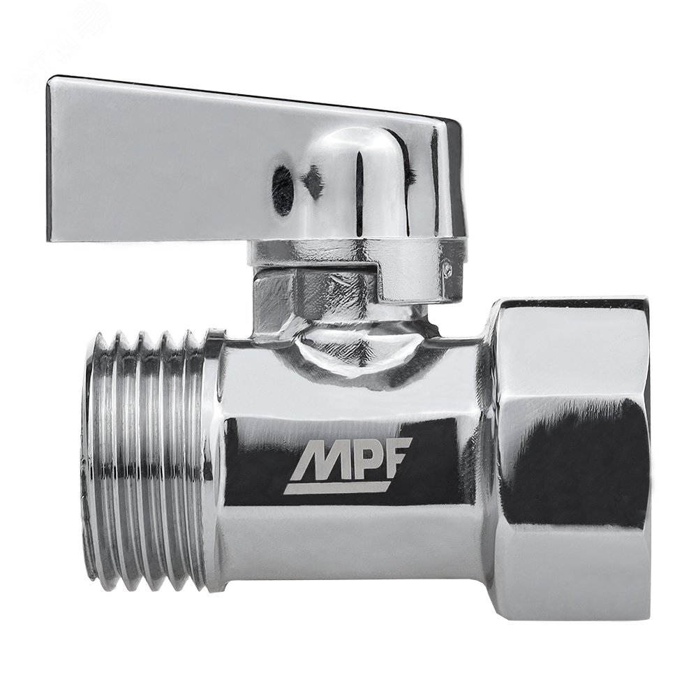 Изображение товара Кран-мини 1/2 В/Н ХРОМ-POLISH.латунь по ГОСТ от MasterProf