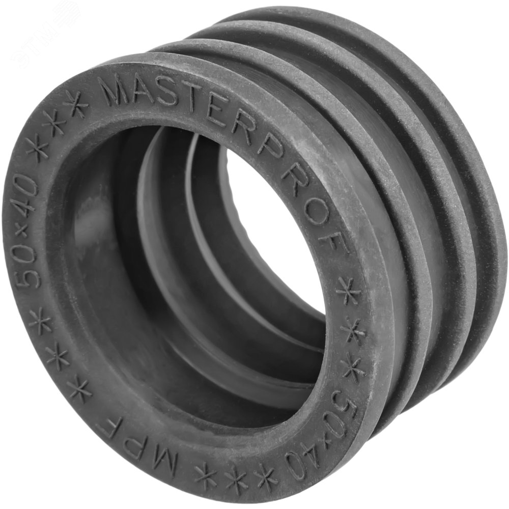 Изображение товара Манжета 50х40 длинная, из ТЭП, для канализации, черная (шт)