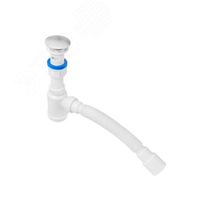 Изображение товара Сифон для умывальника 1 1/4'х40 (пластиковый выпу к с системой клик-клак)с гофротрубой 40х40/50 (шт)