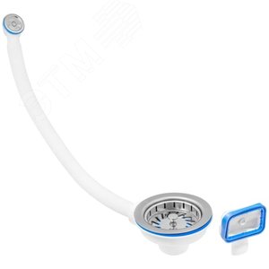 Изображение товара Выпуск 3 1/2' в сборе Универсальный (с нерж. глуб. чаш., 2 перелива+заглушка для перелива) (шт)