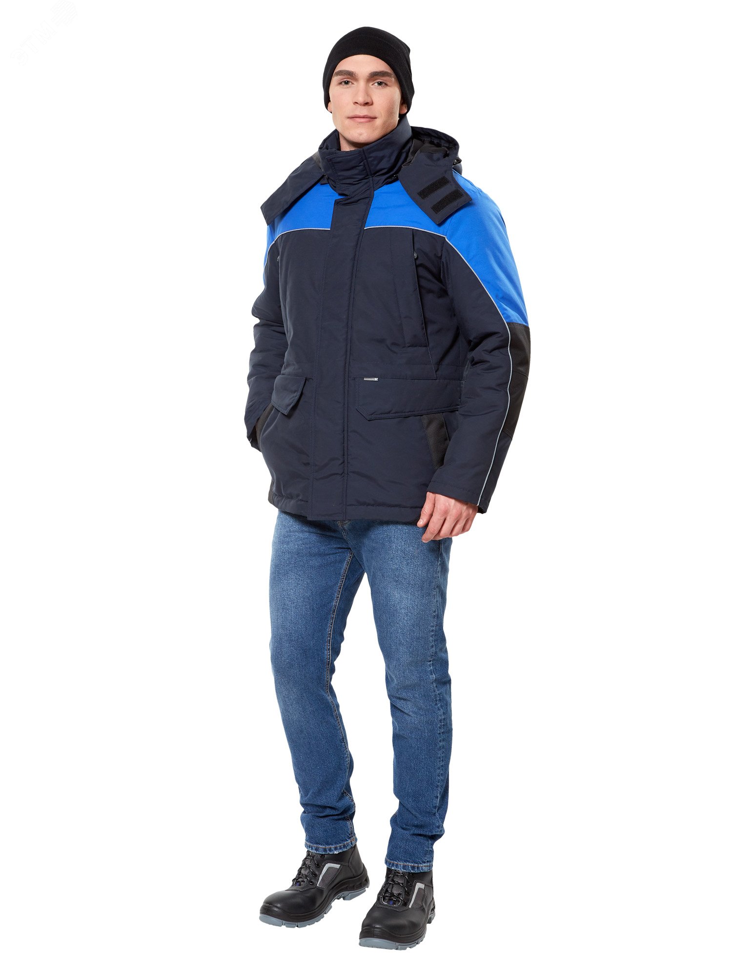 Изображение товара Куртка Вега NEW т.синий-василек-черный для мужчин размер 88-92/182-188