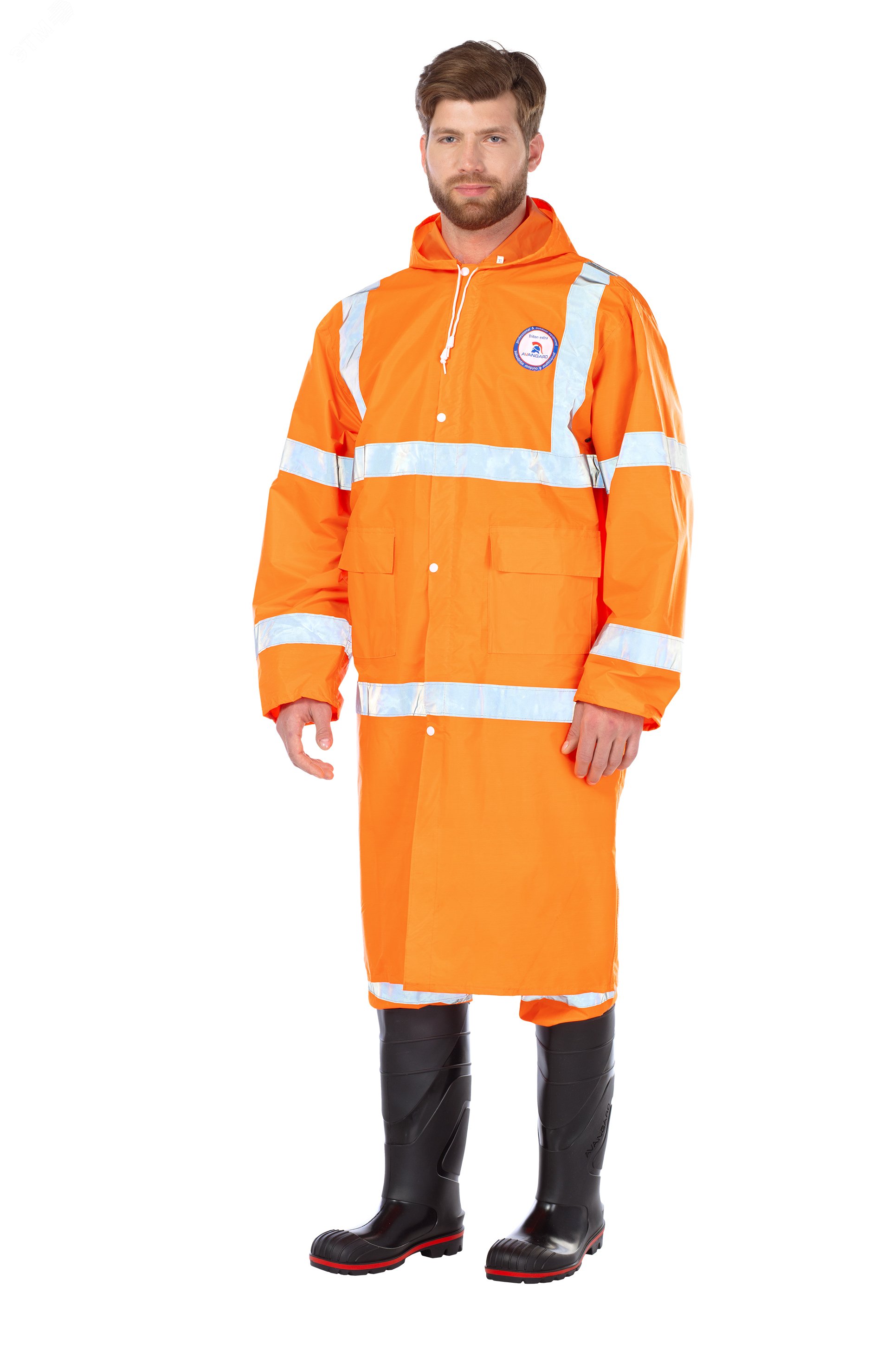 Изображение товара Плащ влагозащитный с СОП Triton extra оранжевого цвета cloak orange, р. 128-132 ( XXXXL ) (шт)