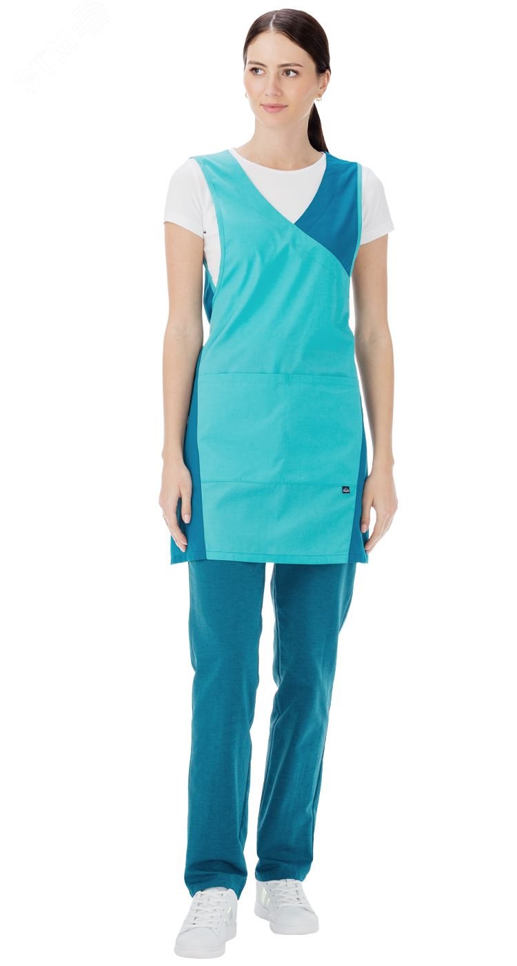 Изображение товара Фартук-сарафан Клэр цв. мор.волна, р. 96-108/170-176 (шт)