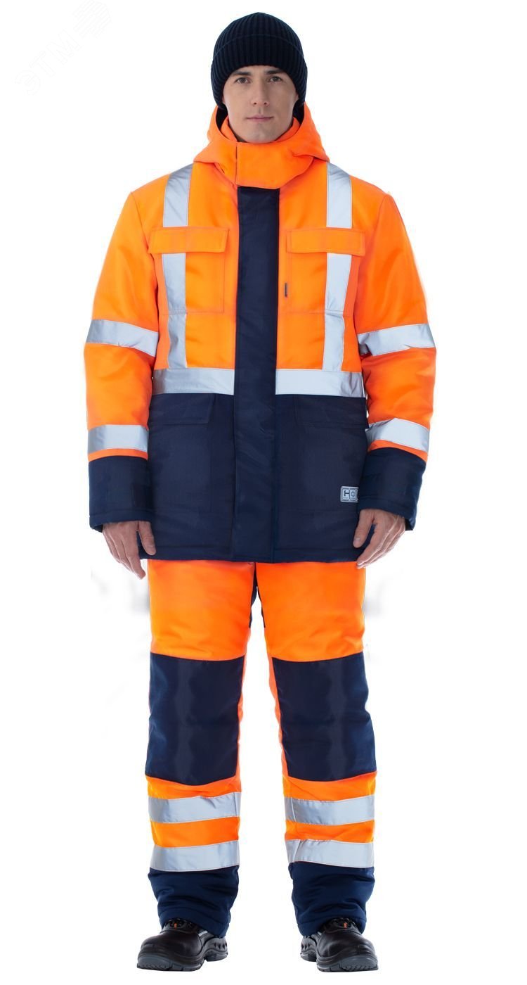 Изображение товара Утепленный сигнальный костюм Альянс мужской зимний оранж-синий