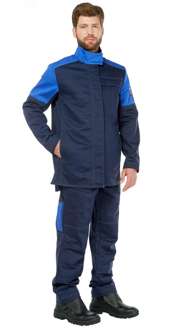 Изображение товара Костюм сварщика Баклер с брюками синего цвета 88-92/170-176 для защиты от искр