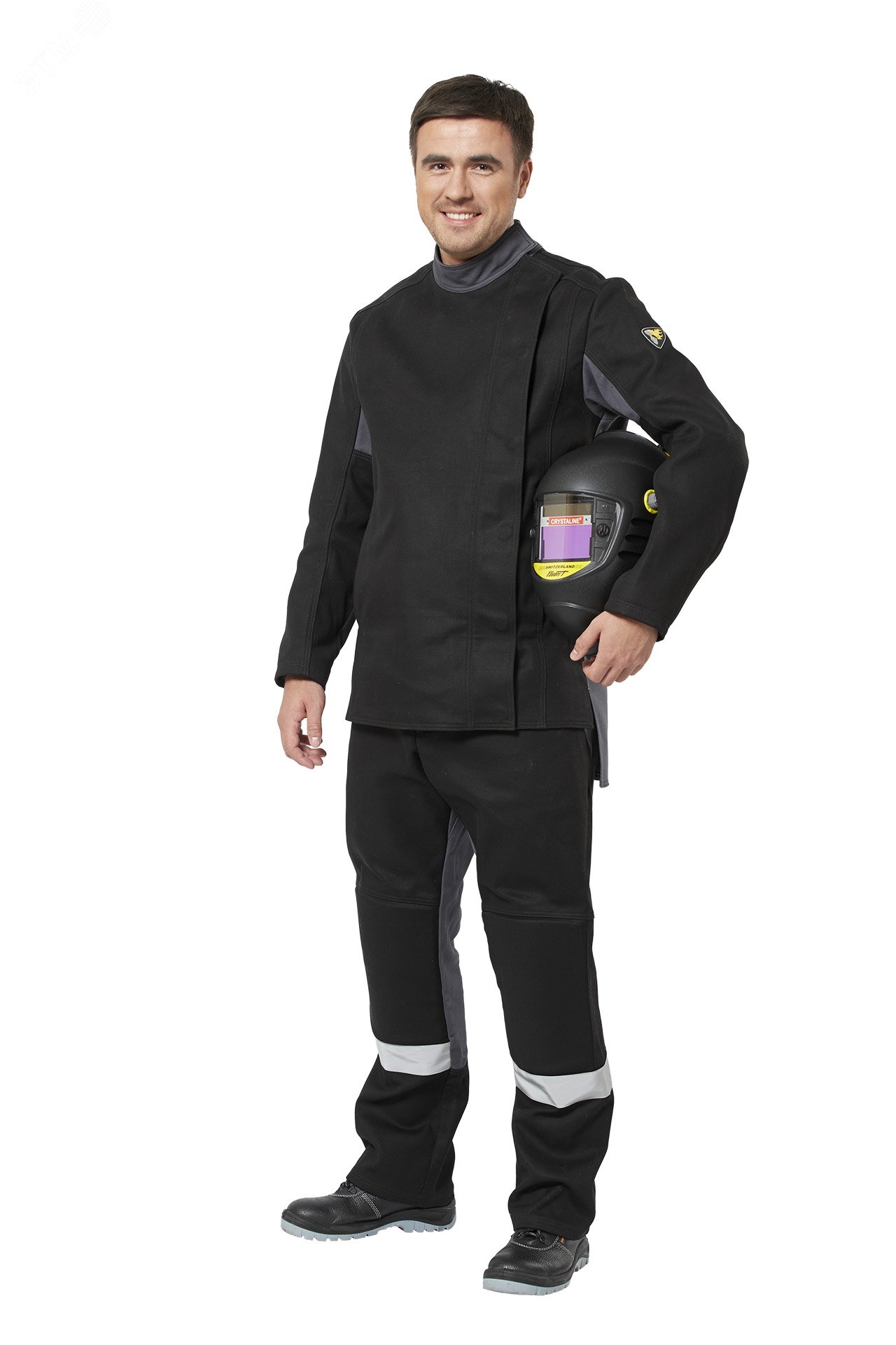 Изображение товара Костюм сварщика Болид, цв. черный-серый летний, р. 88-92/182-188 (компл)