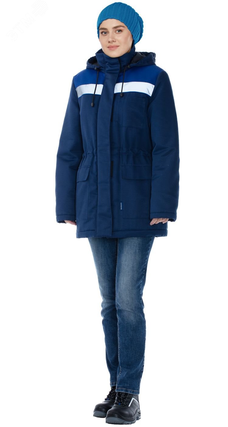 Изображение товара Куртка утепленная женская Бригада цв. т.син.-вас., р. 120-124/158-164 (Компл)