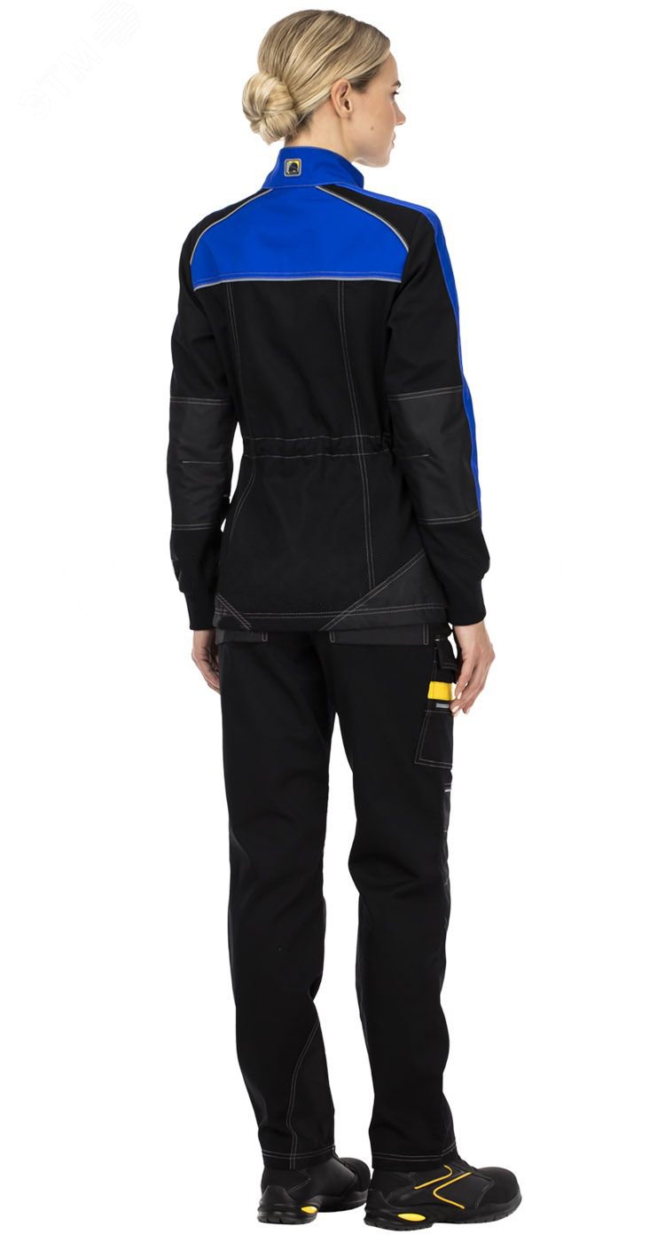 Куртка женская Старт, цвет черный с василькой отделкой, р. 96-100/170-176 173187 Авангард - превью 3