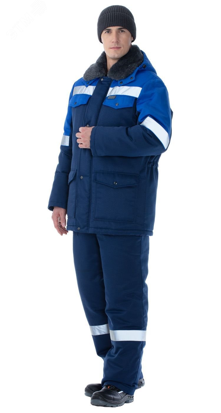 Изображение товара Костюм мужской утепленный Мастер Ультра с молнией т.синий-васильковый