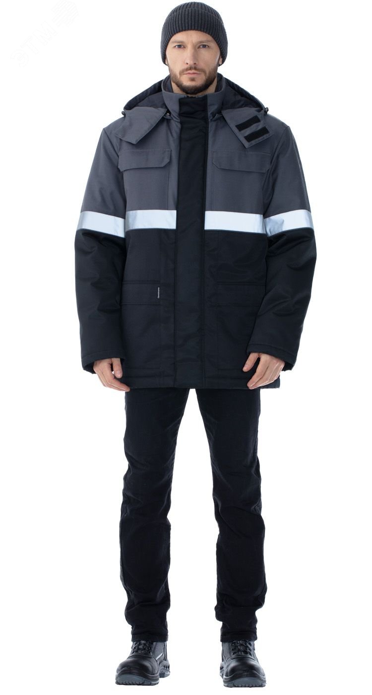 Изображение товара Мужская утепленная зимняя куртка Орион РФ с водоупорностью и светоотражающими элементами