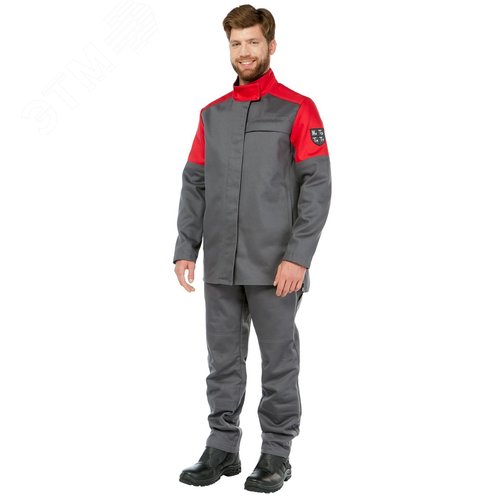 Изображение товара Костюм сварщика Баклер с пк цв. серый-красный, р. 88-92/170-176 (компл)