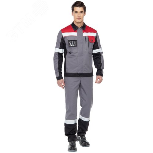 Изображение товара Куртка мужская Виват NEW цв. сер.-черн.-крас., р. 128-132/182-188 (шт)