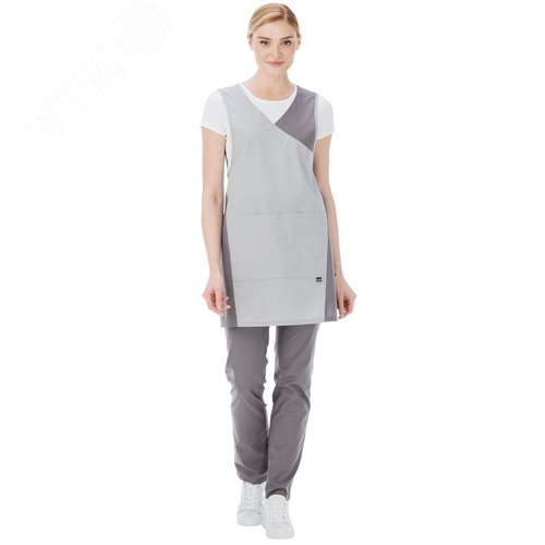 Изображение товара Фартук-сарафан Клэр цв. серый-т.серый, р. 80-92/170-176 (шт)