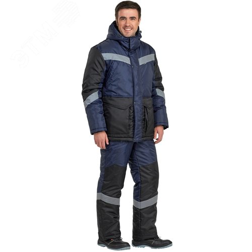 Изображение товара Костюм мужской утепленный Андезит цв. т.син.-черн., р. 112-116/182-188 (Компл)