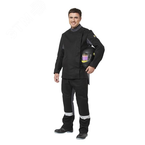 Изображение товара Костюм сварщика Болид, цв. черный-серый летний, р. 120-124/182-188 (компл)