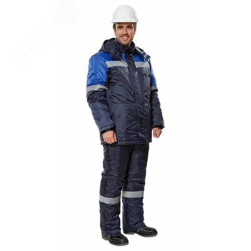 Изображение товара Костюм мужской Фрейм утепленный, цв. т.синий-василек, п/к, р. 120-124/182-188 (компл)